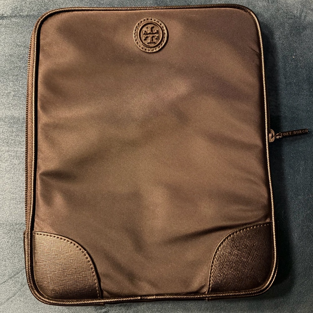 Tory Burch Black Nylon Tablet Case
